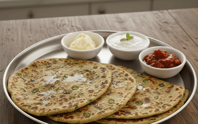 Palak Paratha (3pcs)
